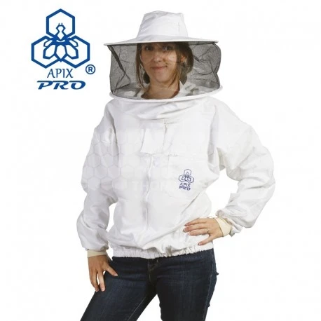 Blouson D'apiculteur Apix Pro® Blanc Avec Voile 360° (sans Gants) 3 Blouson D'apiculteur Apix Pro® Blanc Avec Voile 360° (sans Gants)