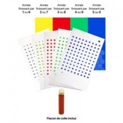 Kit Complet 495 Pastilles Numérotées 5 Couleurs Pour Marquage Reine