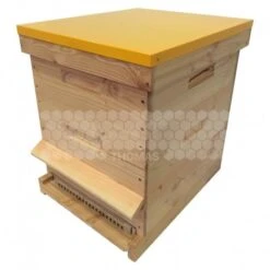 Ruche Mi-bois Dadant 10 Cadres Passion Essencia® Avec Toit Plat Jaune