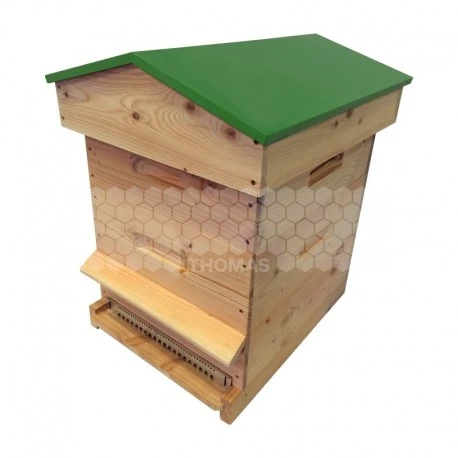 Ruche Mi-bois Dadant 10 Cadres Passion Essencia® Toit Chalet Vert 3 Ruche Mi-bois Dadant 10 Cadres Passion Essencia® Toit Chalet Vert