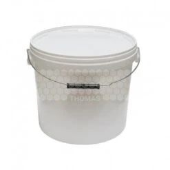 Seau Plastique Blanc 20 Kg (anse Métal Et Couvercle)